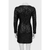 Mini dress embroidered with sequins