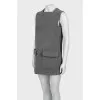 Gray dress with patch pockets