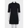 Black wool dress with 3/4 sleeves