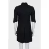 Black wool dress with 3/4 sleeves