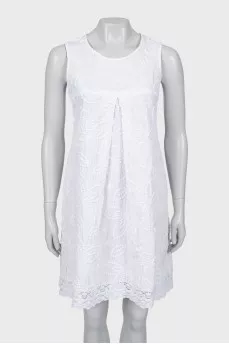 White sundress with embossed print