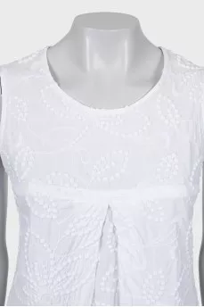 White sundress with embossed print