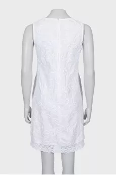 White sundress with embossed print