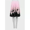 Pleated skirt with zipper