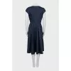 Blue midi dress with V-neck