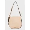 Beige shoulder bag