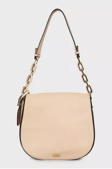 Beige shoulder bag