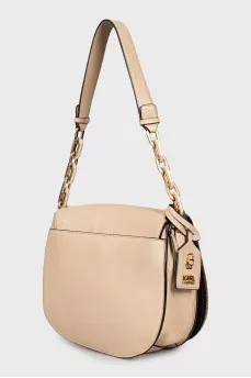 Beige shoulder bag
