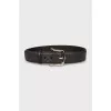 Embossed leather belt