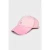 Pink cap with tag
