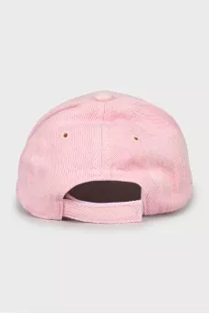 Pink cap with tag