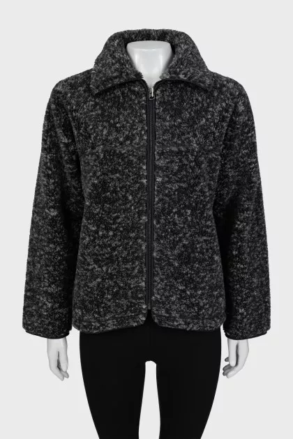 Eco-fur jacket with tag