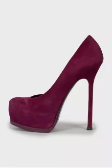 Purple high heels