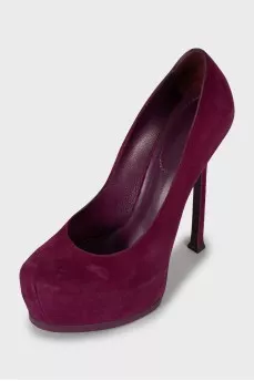 Purple high heels