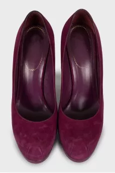 Purple high heels