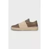 Men's sneakers with embossed leather