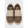Men's sneakers with embossed leather