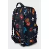 Printed textile backpack