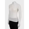 Cashmere long sleeve with contrasting seams