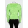 Light green sweater with long pile