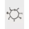 White gold bracelet with charms