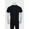 Men's T-shirt with print and embroidery