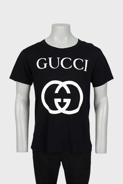 Men's T-shirt with white logo