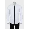 Men's shirt decorated with ribbon