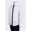 Men's shirt decorated with ribbon