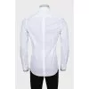 Men's shirt decorated with ribbon