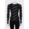 Ribbed golf in signature print