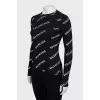 Ribbed golf in signature print