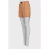 Shorts with elastic band in signature print