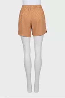 Shorts with elastic band in signature print