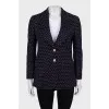Fitted jacket in small print