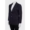 Fitted jacket in small print