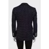 Fitted jacket in small print