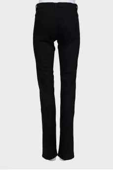 Чорні джинси regular fit на гудзиках