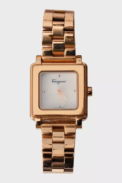 Gold-colored wristwatch