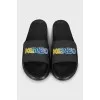 Men's slippers with branded logo