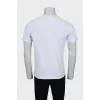 Men's T-shirt with orange print