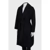 Black coat with belt