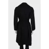 Black coat with belt