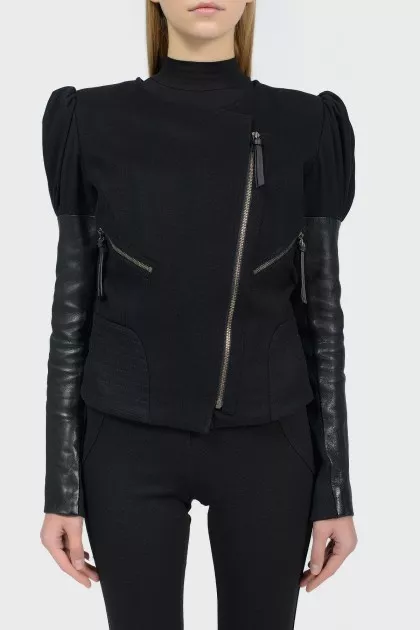 Jacket with lantern sleeves