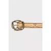 Lizard leather belt