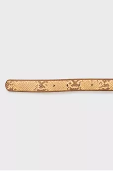Lizard leather belt
