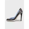 Woven leather shoes