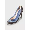 Woven leather shoes