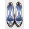 Woven leather shoes