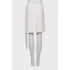 Skirt with patch pockets and tag